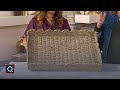 Simply Stunning 26" Woven Scalloped Edge Basket Tray by Janine Graff | QVC