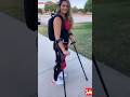 Amputee lady adaptive exoskeleton mobility #crutching