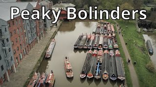 264. Forty historic narrowboats in convoy on the canal