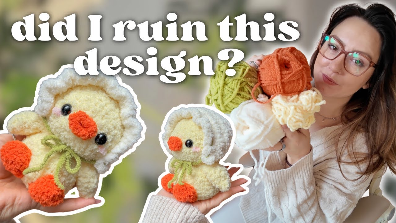 From Sketch to Plushie - Chubby Chick ❀ Cozy Crochet Day in My Life