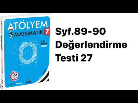 7.SINIF ATÖLYEM S.89-90 DEĞERLENDİRME TESTİ 27