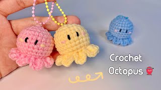 Crochet Octopus Keychain 🐙| Easy Amigurumi | Móc Móc Khoá Bạch Tuộc | Xuxu Crochet