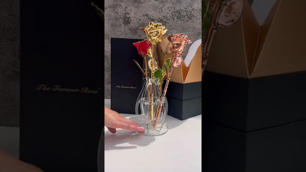 Forever Rose Bloom Box & Phantom Vase™ Combo (24K Gold) - The