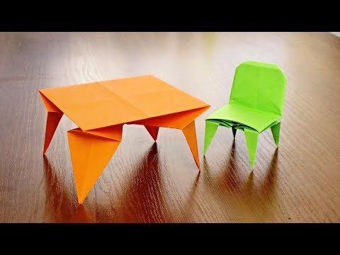 Как сделать стол из бумаги | Мебель из бумаги своими руками | ОРИГАМИ СТОЛ