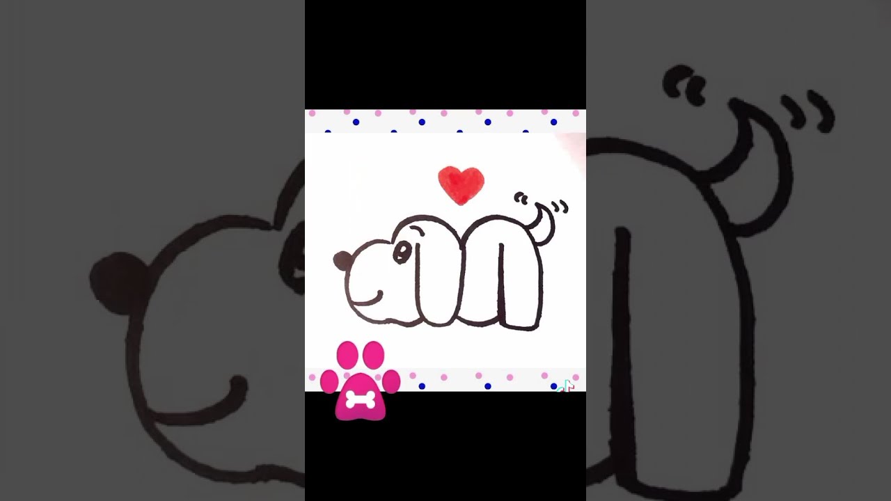 Cómo dibujar un PERRITO con la palabra CUL paso a paso muy FÁCIL 🐕😮😍