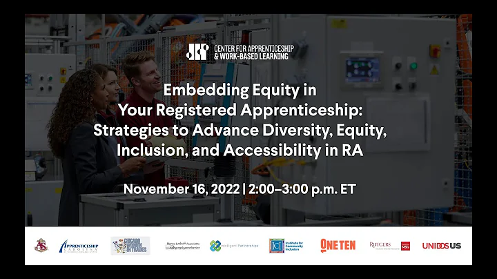 Embedding Equity in Your Registered Apprenticeship