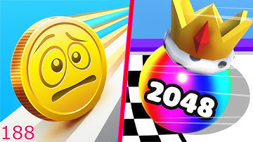 Coin Rush Vs Ball Merge 2048 - Android iOS Gameplay Walkthrough - Mobile Games - 188