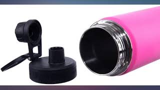 DRINCO Stainless Steel Water Bottle Straw Lid (3 lids) Vacuum Insulated Double Wall review