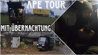 Ape50 Tour mit Übernachtung - Igel retten - Bunker Erforschung Micro Abenteuer mit Piaggio APE