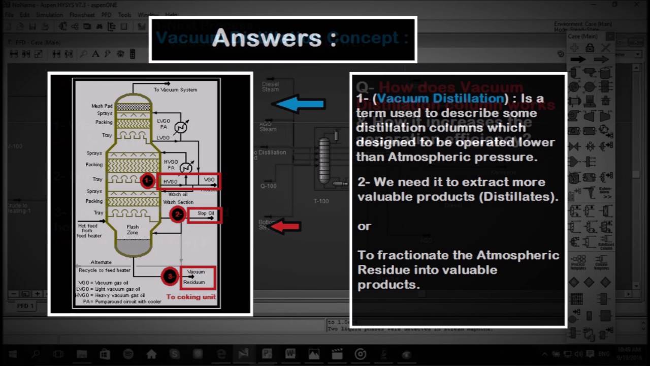 3Refining Processes Vacuum Distillation Unit Aspen hysys 7.3 ( Ma