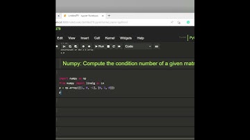 #python Compute the condition number of a given matrix