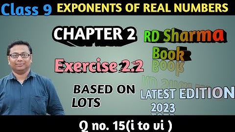 Class 9 math | Rd Sharma book | chapter 2 Exponents of real numbers|CBSE 2023 | Ex 2.2 q 15