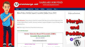 SarkariJobFind.info Padding and Margin of Post, How to Change? By arunmaurya.net (Hindi Tutorial)