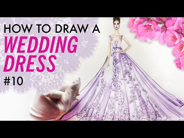 Top 178+ wedding dress drawing latest