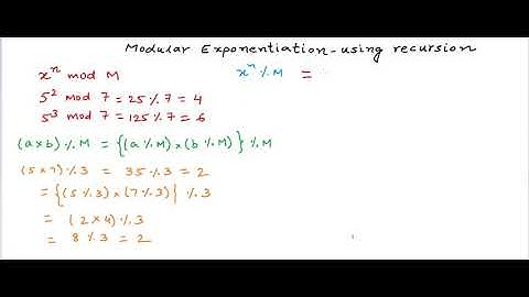 Modular Exponentiation - Using Recursion - Coding With Mr. Ash