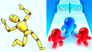 Kick & Break vs Join Blob Clash 3D 🦶💥 🤝🔵 Max Levels Gameplay Walkthrough (Android iOS)  GER4BY