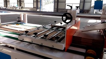 semi automatic folder gluer machine, corrugated carton box making machine