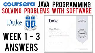 Coursera: Java Programming Solving Problems With Software Answers | Week [ 1 to 4 ] Quiz Answers screenshot 3