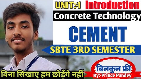 LEC-02||Unit:-1||Introduction of Concrete Technology||SBTE 3RD SEMESTER|BY-PRINCE PANDEY