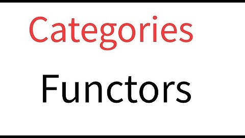 Categories 2:  Functors