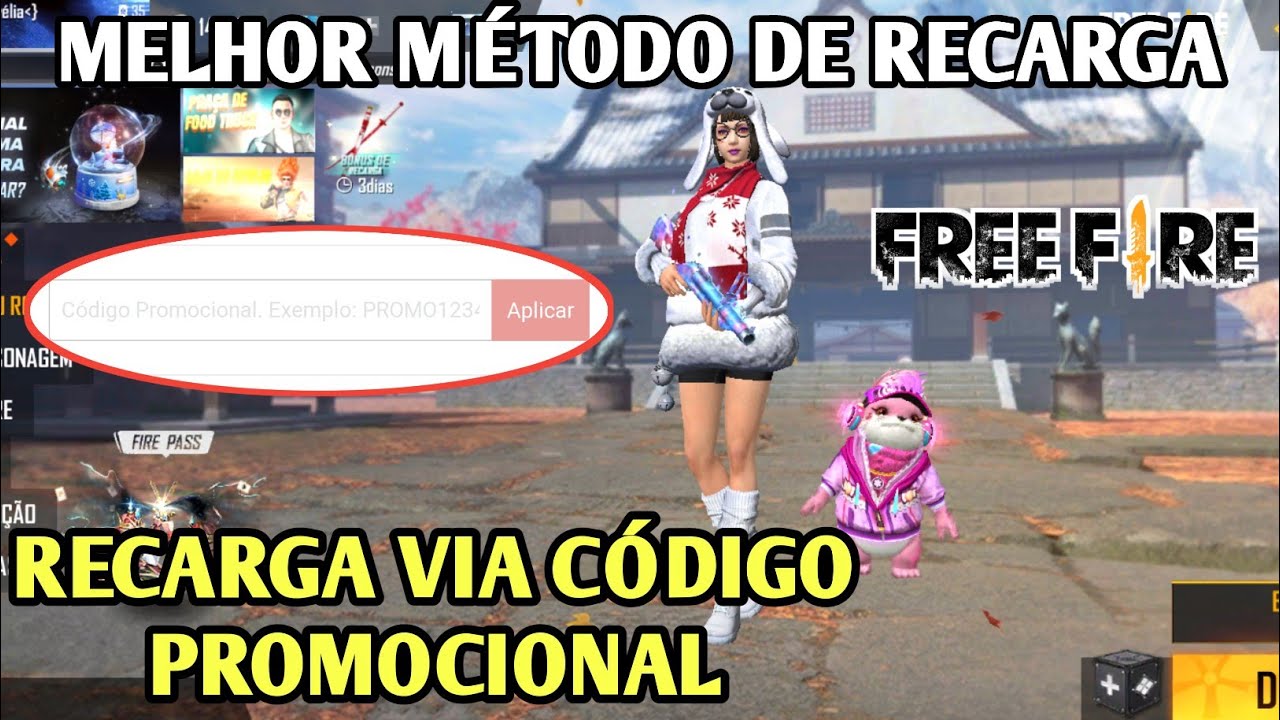 COMO RECARREGAR DIAMANTES NO FREE FIRE USANDO CÓDIGO PROMOCIONAL 