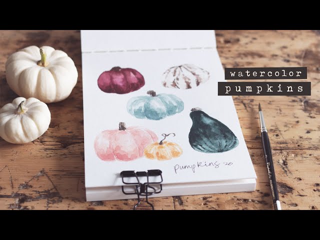 Learn to Paint Watercolor Pumpkins | Beginners Tutorial