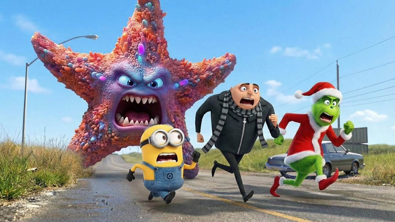 OMG! Hungry Star vs MINIONS, GRU and GRINCH | Minions: The Rise of Grinch | Funny Minions Animation