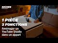 1 pièce, 3 fonctions : studio YouTube, bureau et couchage. Suis-je un ninja de la modularité ?