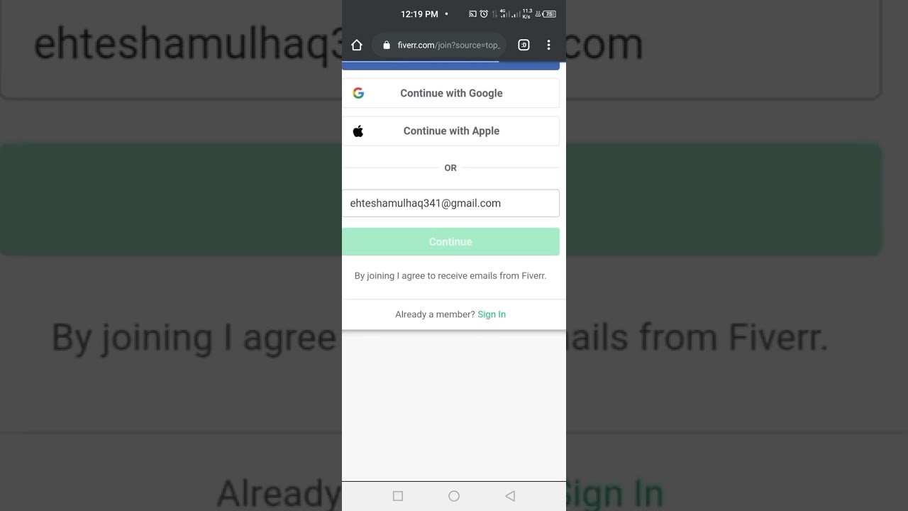 How To Create Fiverr Account 