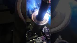 Welding stainless steel roll for textile industry.