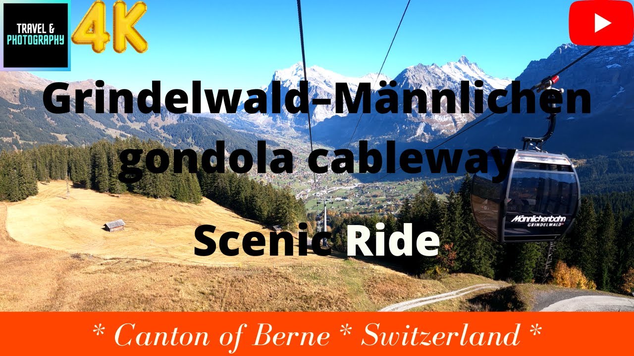Männlichen to Grindelwald Gondola Cableway Scenic Ride Swiss Alps