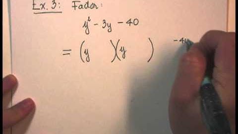 5 4   Factoring Quadratics with Leading Coefficient 1