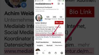 #Short Impressumspflicht mit dem Instagram Biolink umsetzen