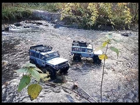 Two FTX Kanyons and a naked Traxxas TRX-4 playing in a stream - YouTube