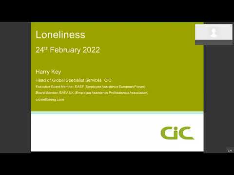 CiC February Webinar - Loneliness