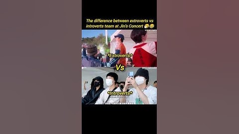 Extroverts vs introverts team enjoying Jin concert 🤧😂#bts #jin #viral #shorts #youtubeshorts
