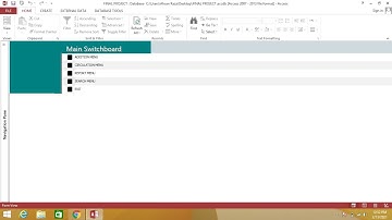 How to design switchboard on MS Access in 2013