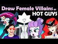 Draw Female Villains as HOT GUYS Gender Swap Marker Art Challenge + Coloring Book + Art Book Mei Yu