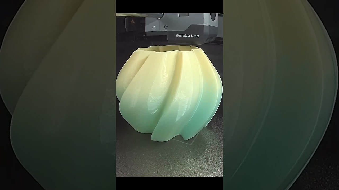 3D Print Timelapse: Flamenco Vase – Elegance in Motion 💃🏺 | Artistic Flowing(Bambu Lab P2S/A1 Combo)