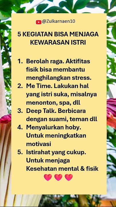 5 kegiatan bisa menjaga kewarasan istri | suami istri bahagia #shorts