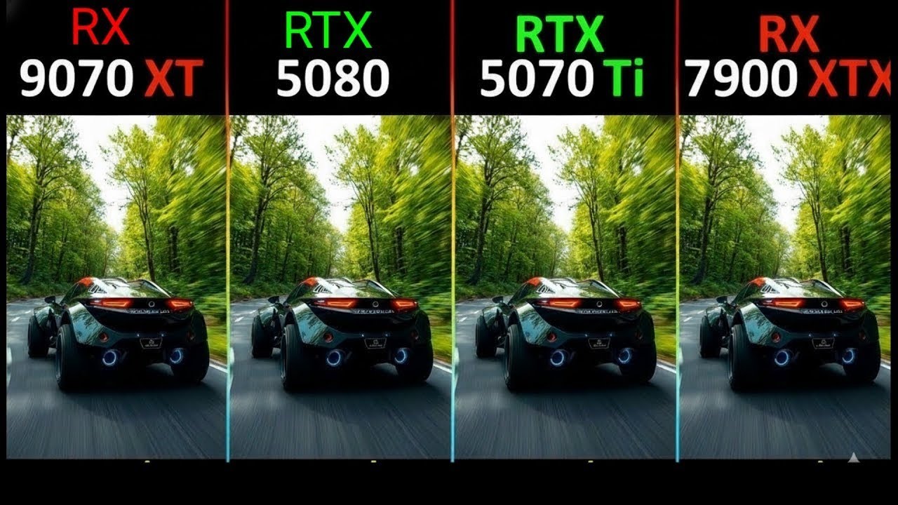 RX 9070XT VS RTX 5080 VS RTX 5070TI VS RX 7900XTX 9070XT GAMING TEST ...