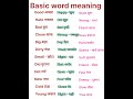 Word Meaning / Basic Word Meaning English to Hindi/English Words with Meaning in Hindi/#vocabulary