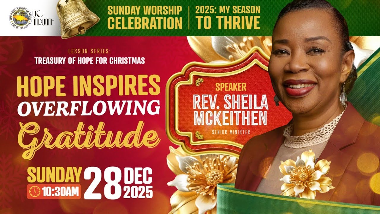Hope Inspires Overflowing Gratitude - Reverend Sheila McKeithen - December 28, 2025
