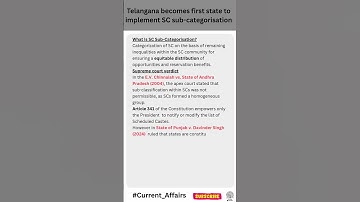 Telangana becomes first state to implement SC sub-categorisation