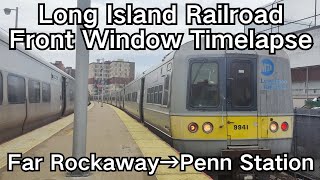 LIRR Front Window Timelapse Far Rockaway to Penn Station