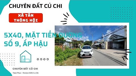 (ĐẤT MT KINH DOANH) - Đất nền Củ Chi,5x40, 201m2, mặt tiền đường 9A, xã Tân Thông Hội, huyện Củ Chi