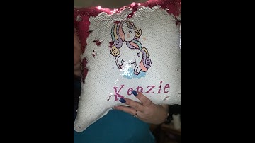 Sublimating on a sequin pillow