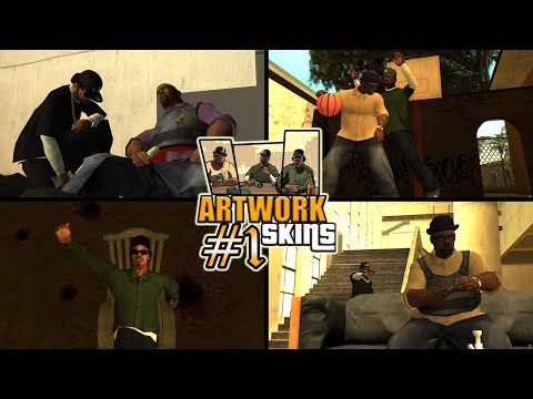 10k SUBS SPECIAL! | ARTWORK SKINS | #1 Big Smoke Sweet and Ryder | for GTA SA | Android/PC +3 MODS