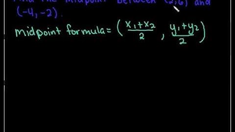 Finding the midpoint between two points