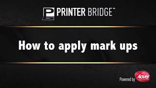 How to apply mark ups